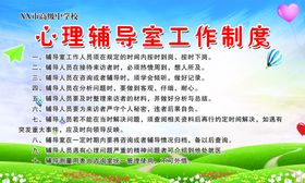 心理辅导室工作制度学校展板