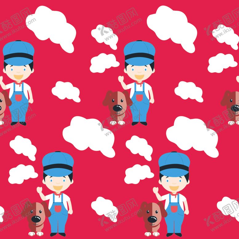 编号：12517409202248108719【酷图网】源文件下载-卡通狗狗和人