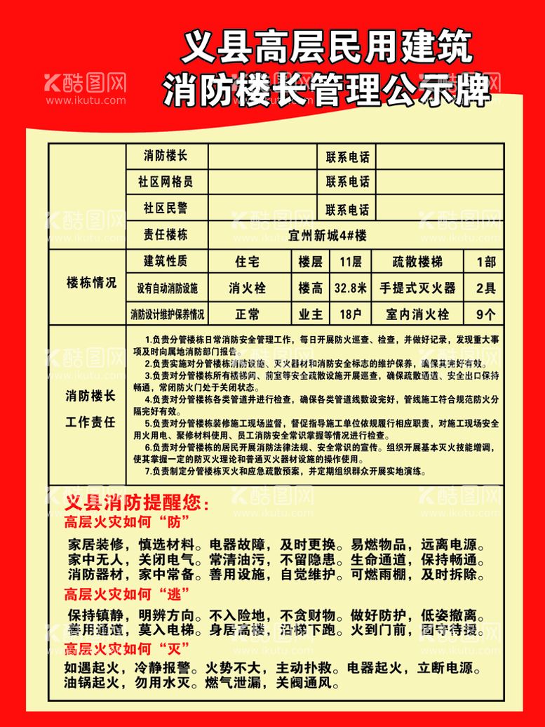 编号：28679409250435179364【酷图网】源文件下载-高层民用消防公示