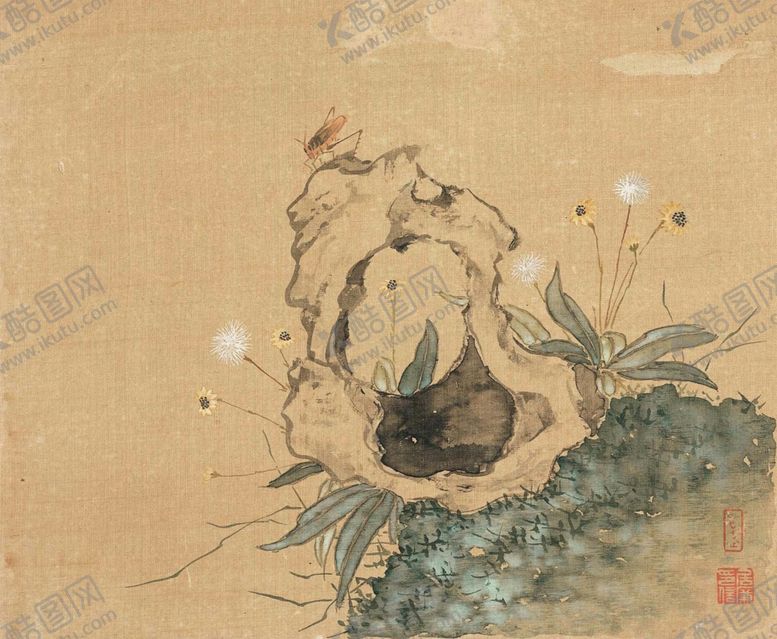 编号：32548307131106246321【酷图网】源文件下载-花卉奇石国画