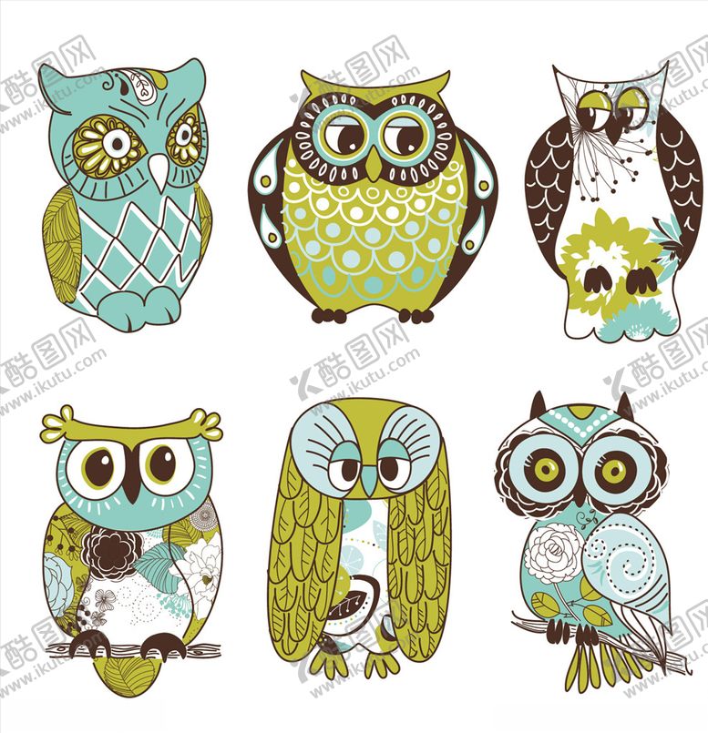 编号：61352909171457527515【酷图网】源文件下载-矢量猫头鹰图片