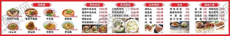 编号：38750902031007051014【酷图网】源文件下载-面食灯箱菜单展板