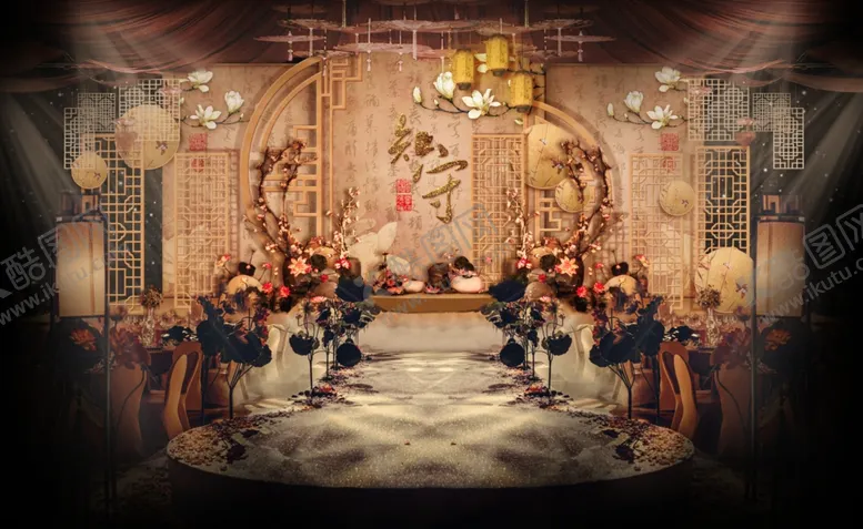 编号：46798709121421445988【酷图网】源文件下载-新中式婚礼香槟色