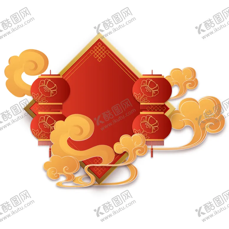 编号：71424604272359196137【酷图网】源文件下载-新年海报背景元素PNG素材