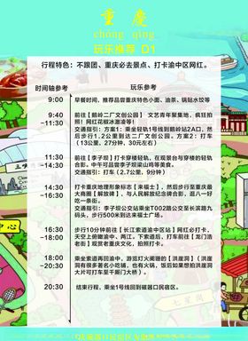 重庆旅游攻略时间表