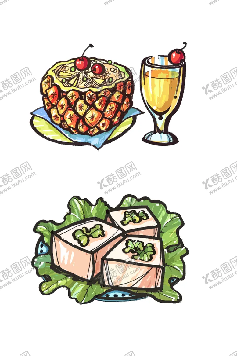 编号：52971809161550108570【酷图网】源文件下载-豆腐菠萝美食