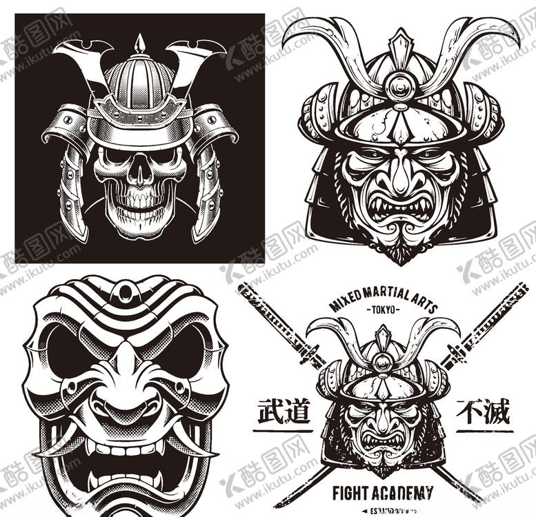 编号：76642010072231502862【酷图网】源文件下载-日本武士面具