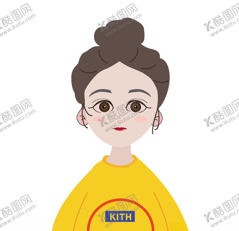 编号：20543306261633473031【酷图网】源文件下载-丸子头少女