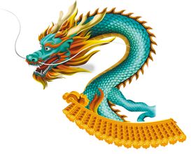 中国风金色龙元素