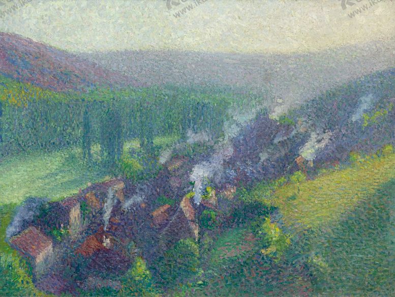 编号：74876809240820161134【酷图网】源文件下载-波点风格风景油画