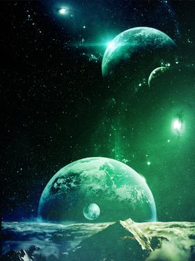 科幻青色背景素材