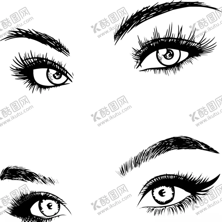 编号：25235707051829463126【酷图网】源文件下载-女性眉毛睫毛眼影