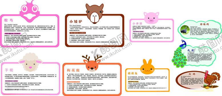 编号：31270304291452257786【酷图网】源文件下载-动物介绍牌