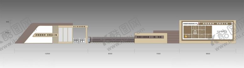 编号：45573911150053245108【酷图网】源文件下载-现代简约风格出入口大门设计