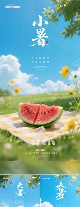 地产小暑大暑荔枝系列海报