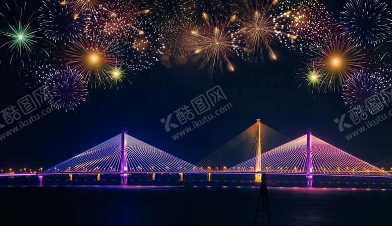 编号：10406810080823295366【酷图网】源文件下载-烟花城市背景