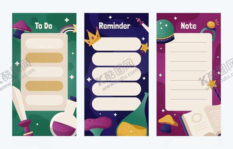 编号：59743111200019382206【酷图网】源文件下载-多彩创意便签本展示