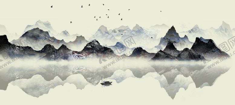 编号：85681410101623137145【酷图网】源文件下载-意境水墨山水