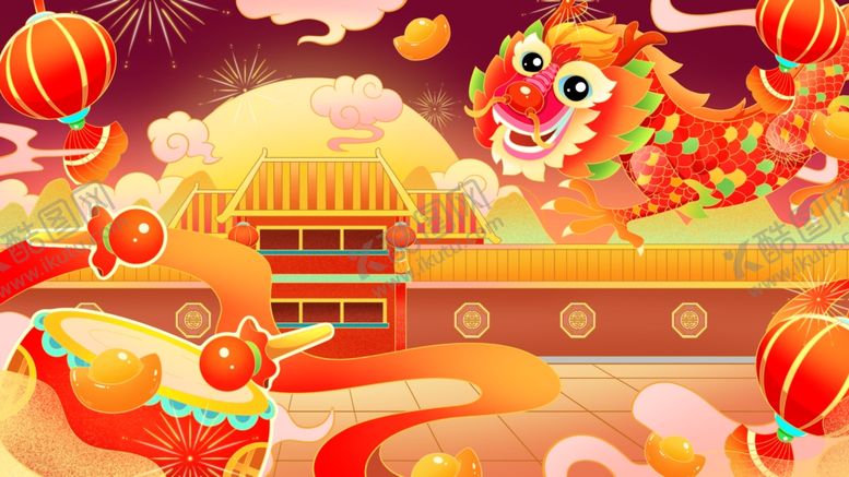 编号：91165612231132063440【酷图网】源文件下载-马年年会展板