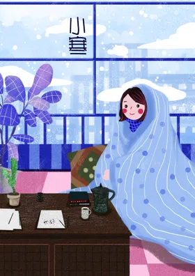 二十四节气插画海报