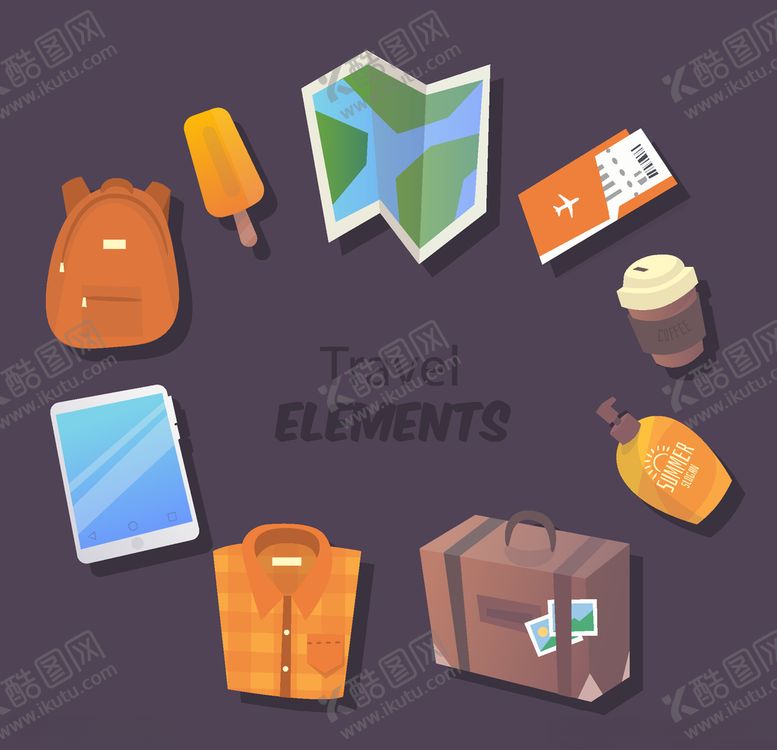 编号：21270310281016093111【酷图网】源文件下载-旅行元素