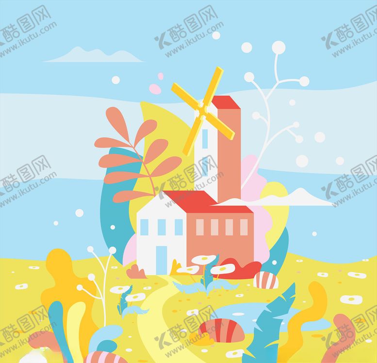 编号：44621810200152426022【酷图网】源文件下载-卡通建筑