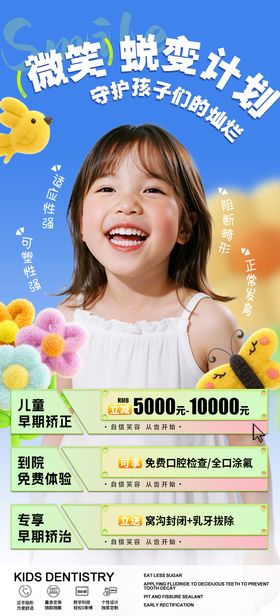 儿童口腔早期矫正海报