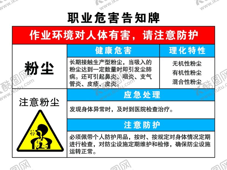 编号：81371309130221137122【酷图网】源文件下载-职业危害告知牌