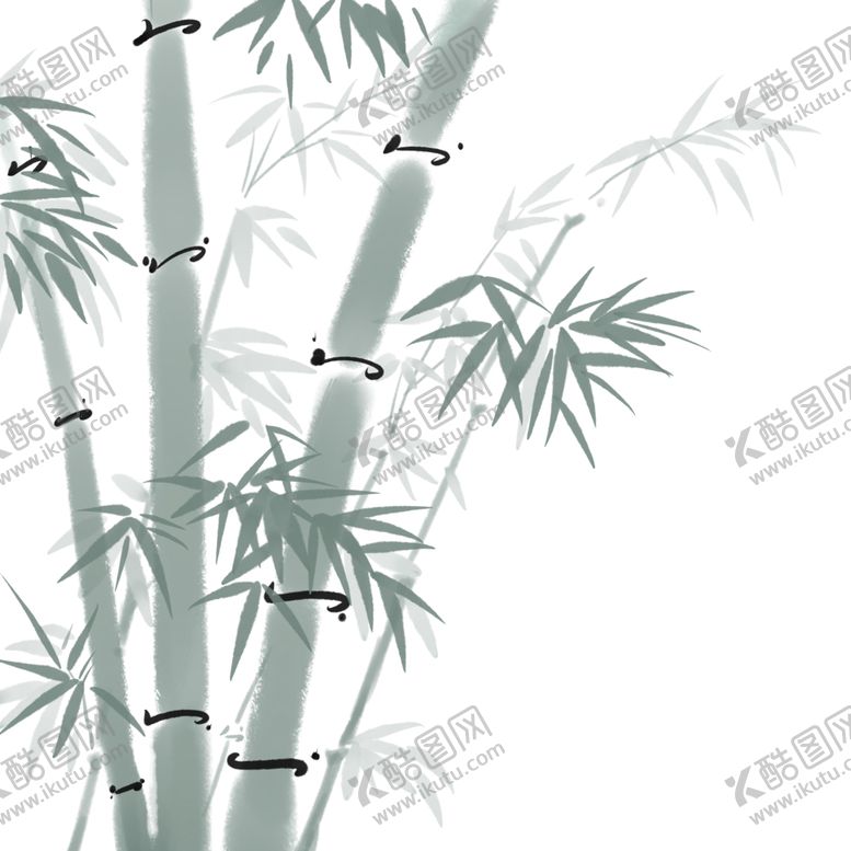 编号：64274909270253425782【酷图网】源文件下载-水墨竹子