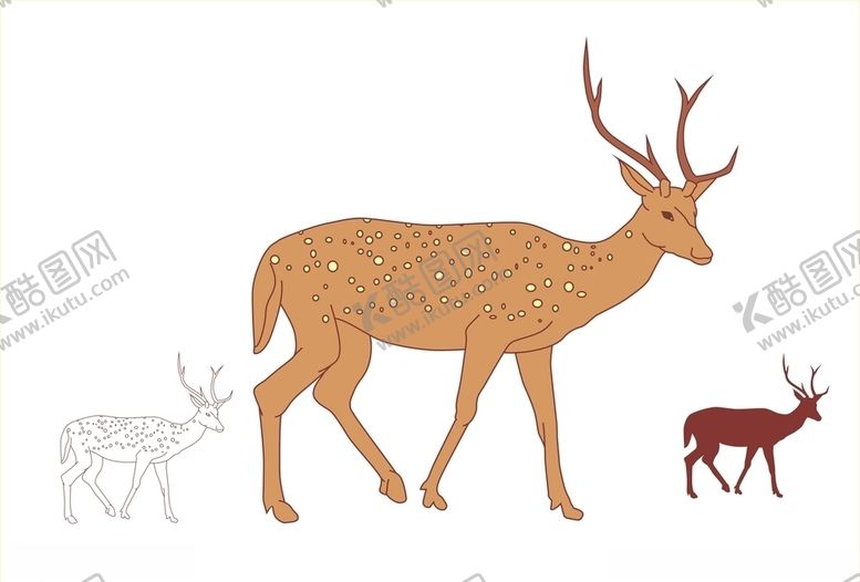 编号：18480509192058297252【酷图网】源文件下载-梅花鹿