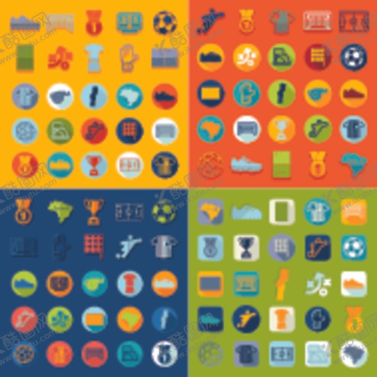 编号：82639004081241488165【酷图网】源文件下载-多彩扁平化图标集合