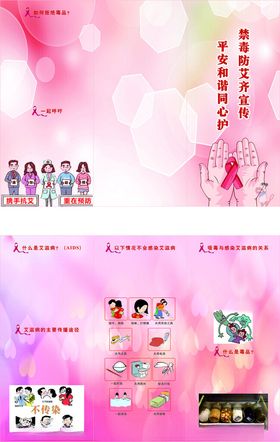 预防艾滋病宣传折页展板背景