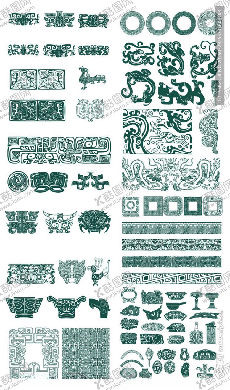 编号：97240309191013257056【酷图网】源文件下载-青铜器纹样