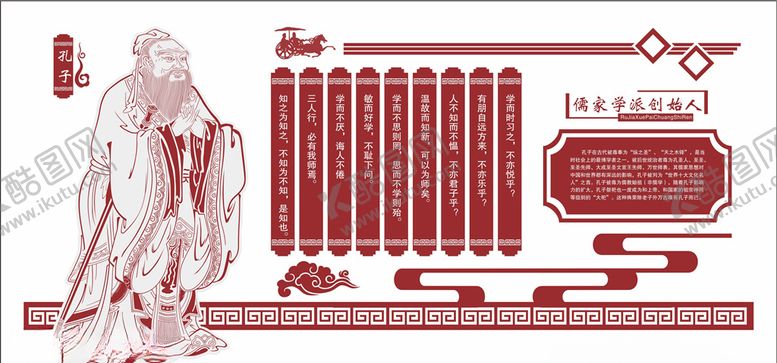 编号：22928507031613252188【酷图网】源文件下载-传统文化孔子