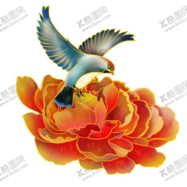 编号：12961504211759095815【酷图网】源文件下载-金色牡丹
