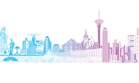 城市线稿图