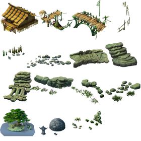 游戏房屋建筑物元素