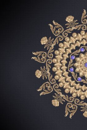 金色花边装饰画