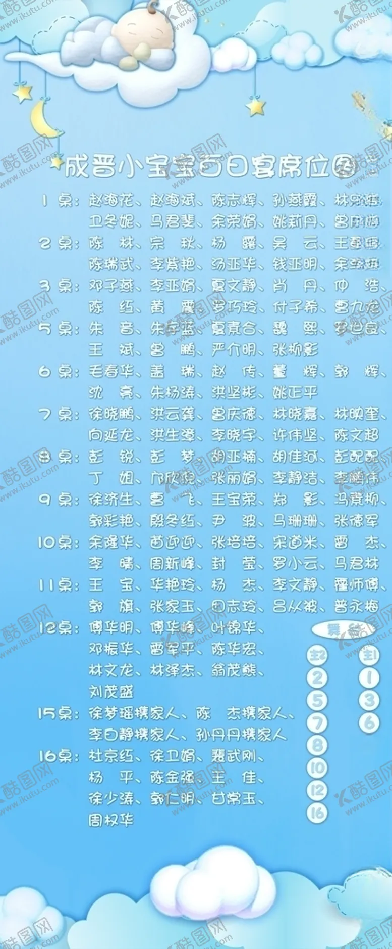 编号：76190504290820561561【酷图网】源文件下载-浅蓝色写真展架宝宝宴席位图