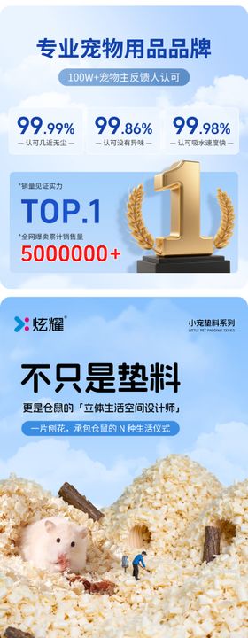 仓鼠除臭木屑电商详情页设计