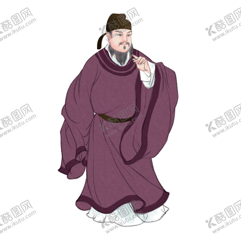 编号：54545110190759082595【酷图网】源文件下载-国学人物插画