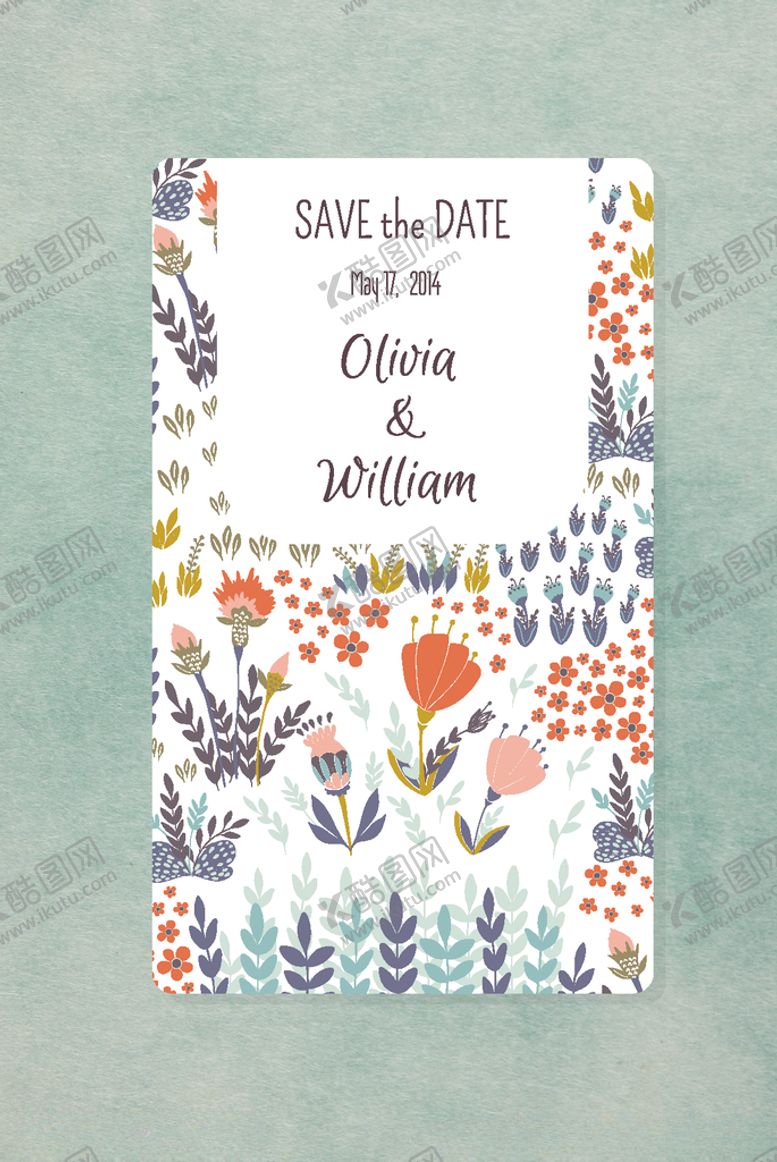 编号：61767610060319086635【酷图网】源文件下载-花草无缝背景海报