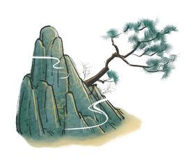 水墨中国风迎客松