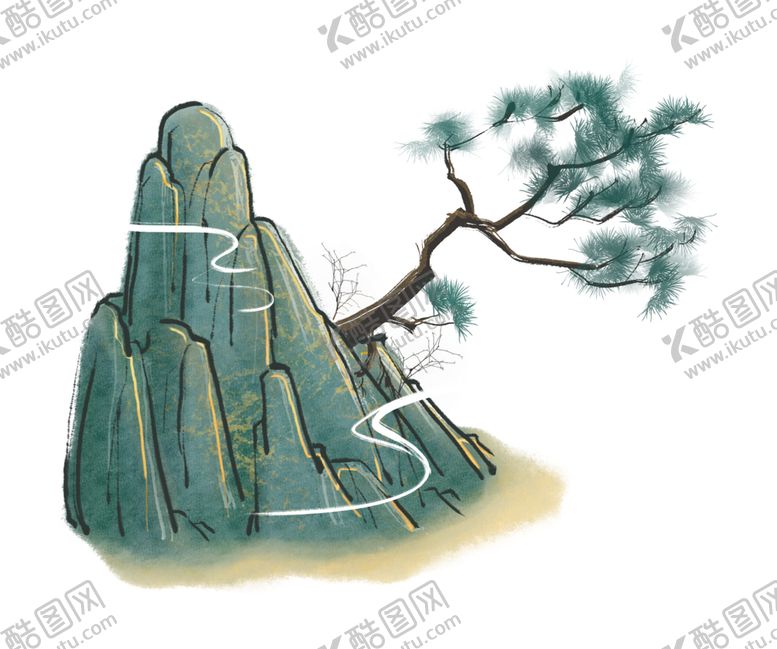 编号：74568705132014076204【酷图网】源文件下载-水墨中国风迎客松