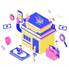 卡通便利店  可爱商店可爱建筑
