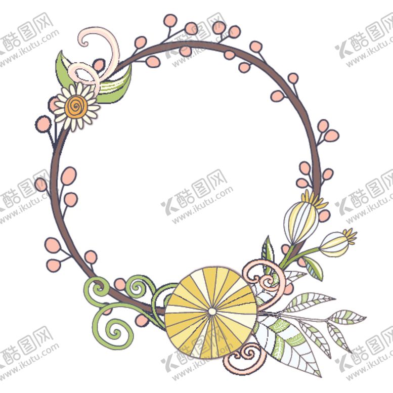 编号：99490509161744185303【酷图网】源文件下载-小清新花朵植物插画