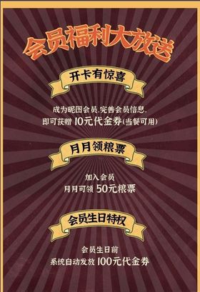 会员福利海报