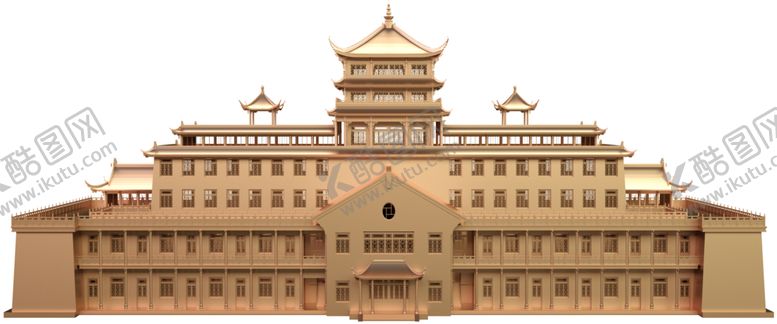 编号：42838709200054402553【酷图网】源文件下载-金色城堡国风古风立体海报素材