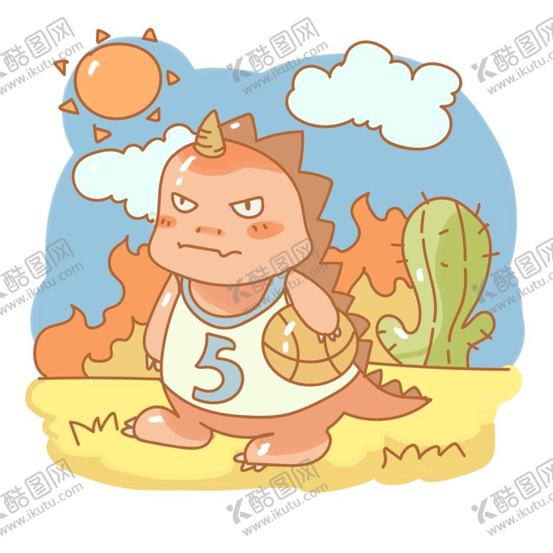 编号：72220805072229438809【酷图网】源文件下载-卡通恐龙