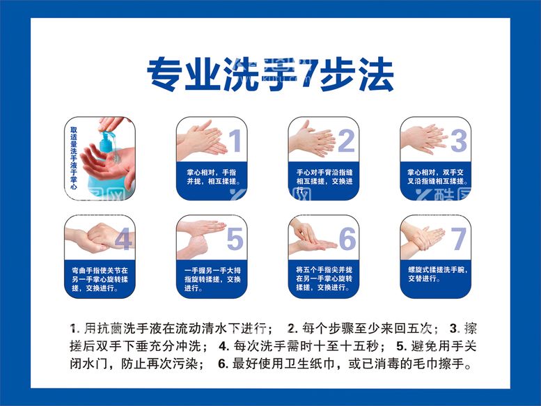 编号：10844511141701489818【酷图网】源文件下载-洗手七步法